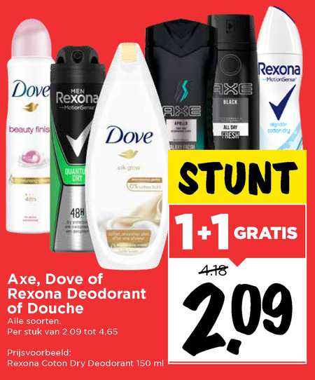 Dove   douchegel, deodorant folder aanbieding bij  Vomar - details