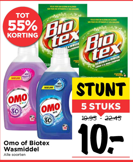 Biotex   handwasmiddel, wasmiddel folder aanbieding bij  Vomar - details