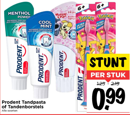 Prodent   tandpasta, tandenborstel folder aanbieding bij  Vomar - details