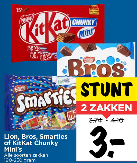 KitKat   mini chocoladerepen folder aanbieding bij  Vomar - details