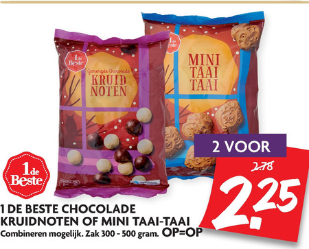 1 De Beste   taai taai, chocolade kruidnoten folder aanbieding bij  Dekamarkt - details