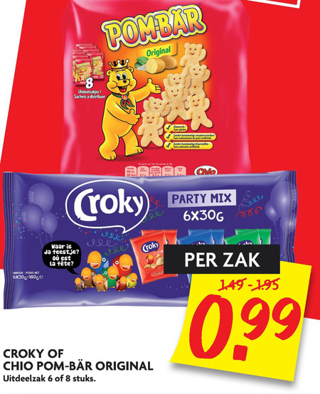 Croky   zoutje, chips folder aanbieding bij  Dekamarkt - details