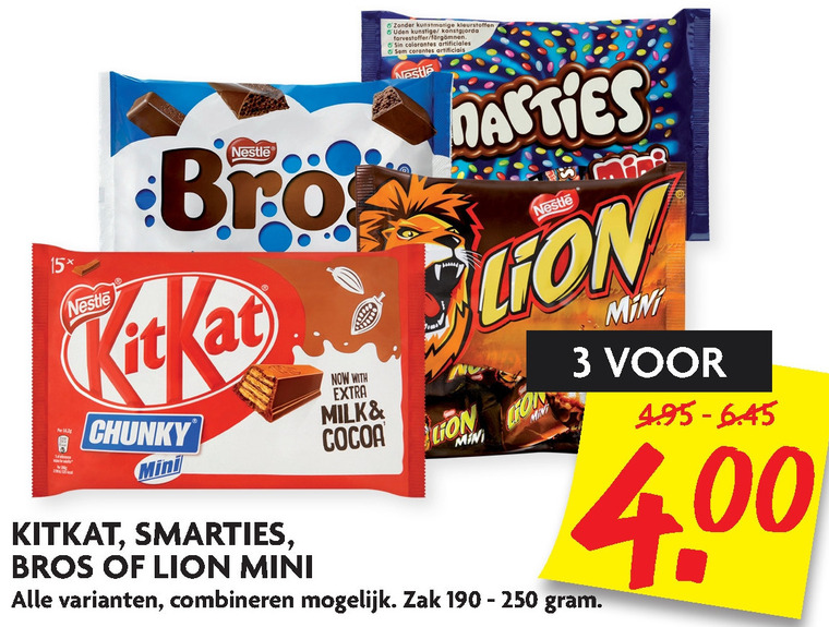 KitKat   mini chocoladerepen folder aanbieding bij  Dekamarkt - details