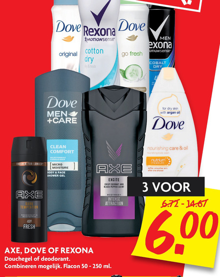 Axe   douchegel, deodorant folder aanbieding bij  Dekamarkt - details