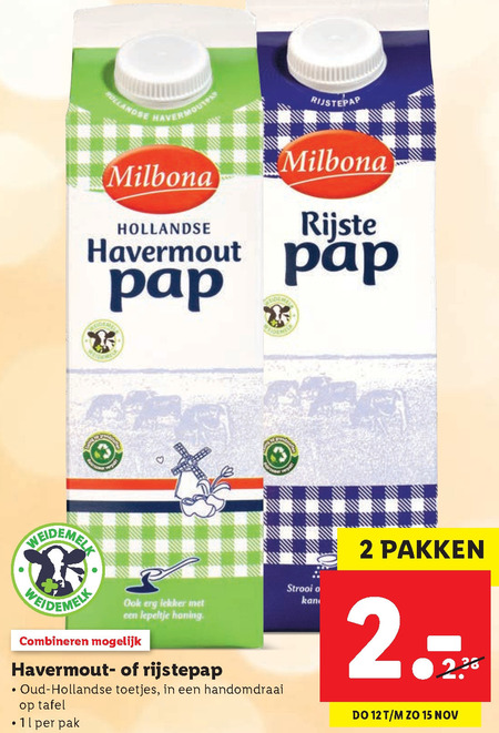 Milbona   pap folder aanbieding bij  Lidl - details