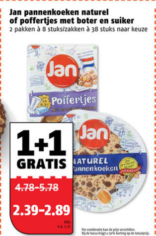 Jan   poffertjes, pannenkoek folder aanbieding bij  Poiesz - details