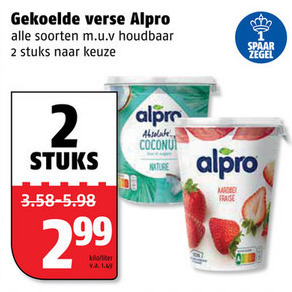 Alpro   soja zuivel, soja melk folder aanbieding bij  Poiesz - details