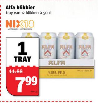 Alfa   blikje bier folder aanbieding bij  Poiesz - details