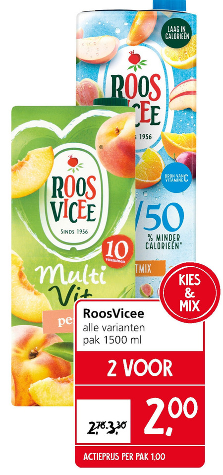 Roosvicee   fruitdrank folder aanbieding bij  Jan Linders - details