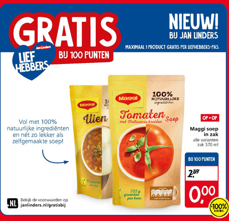 Maggi   soep folder aanbieding bij  Jan Linders - details