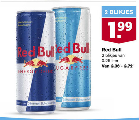 Red Bull   energiedrank folder aanbieding bij  Hoogvliet - details