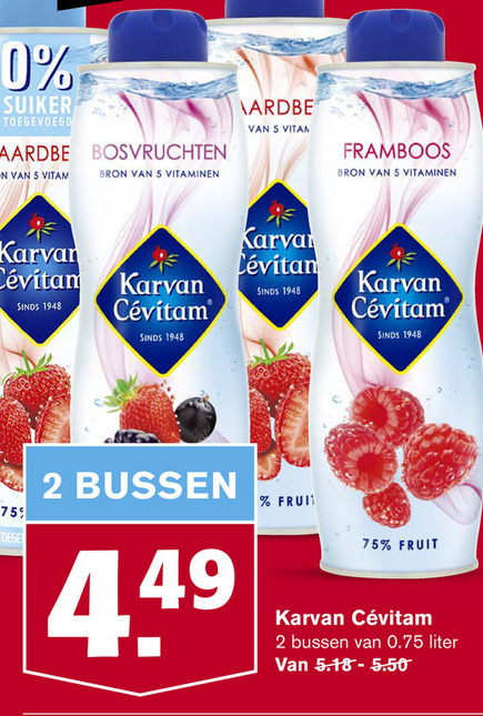 Karvan Cevitam   limonadesiroop folder aanbieding bij  Hoogvliet - details