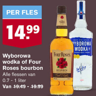 Wyberowa   wodka, bourbon folder aanbieding bij  Hoogvliet - details