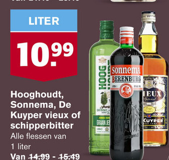 Sonnema   vieux, jenever folder aanbieding bij  Hoogvliet - details