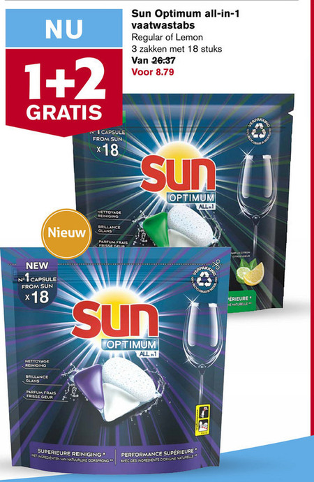 Sun   vaatwasmiddel folder aanbieding bij  Hoogvliet - details