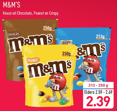 M en Ms   chocoladepindas, chocolade folder aanbieding bij  Aldi - details