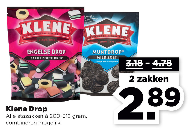 Klene   drop folder aanbieding bij  Plus - details