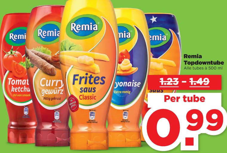 Remia   mayonaise, snacksaus folder aanbieding bij  Plus - details