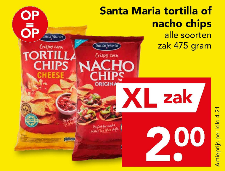 Santa Maria   chips folder aanbieding bij  Deen - details