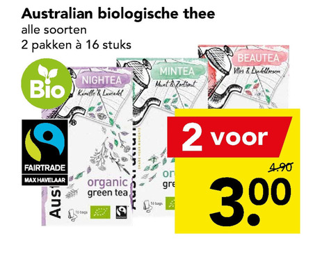 Australian   thee folder aanbieding bij  Deen - details