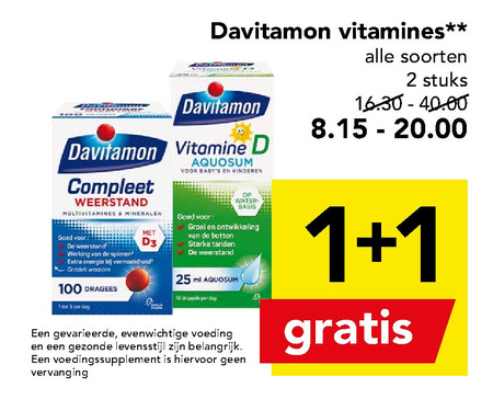 Davitamon   voedingssupplement, vitamine folder aanbieding bij  Deen - details