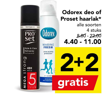 Odorex   deodorant, hairspray folder aanbieding bij  Deen - details