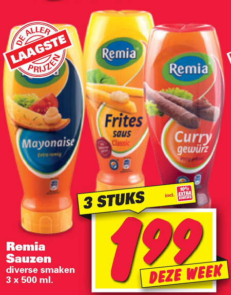 Remia   mayonaise, fritessaus folder aanbieding bij  Nettorama - details