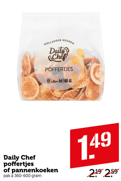 Daily Chef   pannenkoek, poffertjes folder aanbieding bij  Coop - details