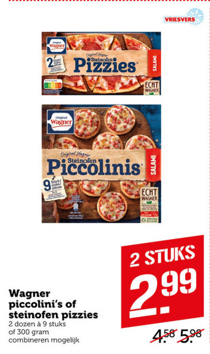 Wagner   diepvriespizza folder aanbieding bij  Coop - details