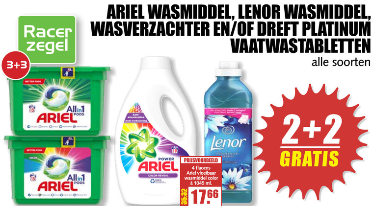 Dreft   wasmiddel, wasverzachter folder aanbieding bij  MCD Supermarkt Basis - details