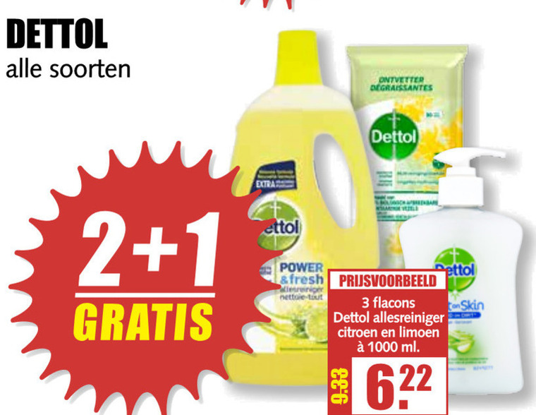 Dettol   handzeep, vochtige schoonmaakdoekjes folder aanbieding bij  MCD Supermarkt Basis - details