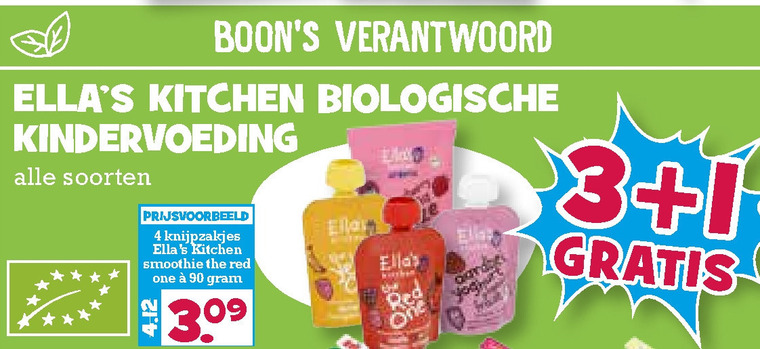 Ellas Kitchen   babyvoeding folder aanbieding bij  Boons Markt - details