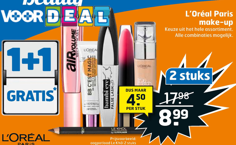 L Oreal   oogpotlood, foundation folder aanbieding bij  Trekpleister - details