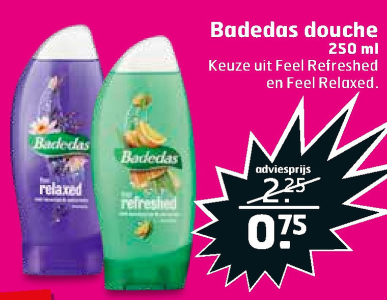 Badedas   douchegel folder aanbieding bij  Trekpleister - details