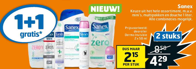 Sanex   deodorant, shampoo folder aanbieding bij  Trekpleister - details