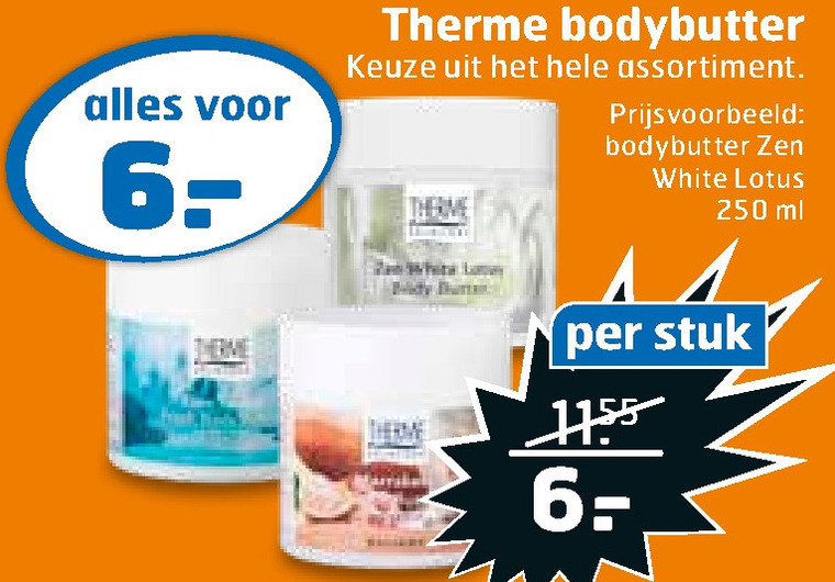 Therme   bodylotion folder aanbieding bij  Trekpleister - details