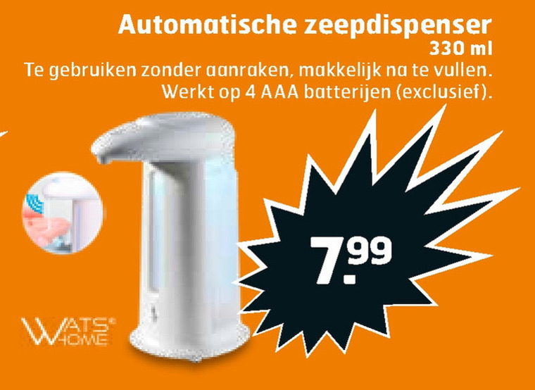 Watshome   zeepdispenser folder aanbieding bij  Trekpleister - details