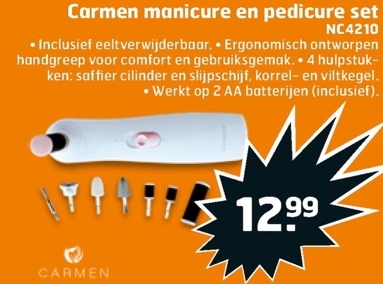 Carmen   manicureset, pedicureset folder aanbieding bij  Trekpleister - details