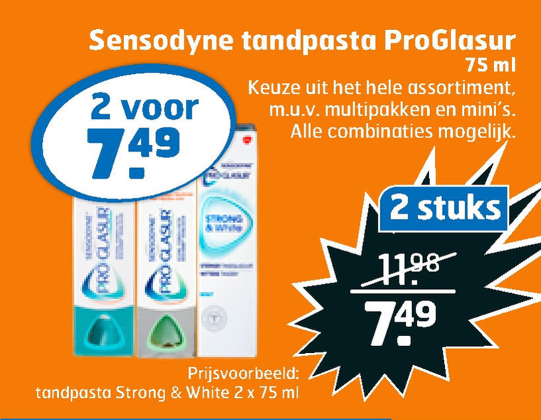 Sensodyne   tandpasta folder aanbieding bij  Trekpleister - details