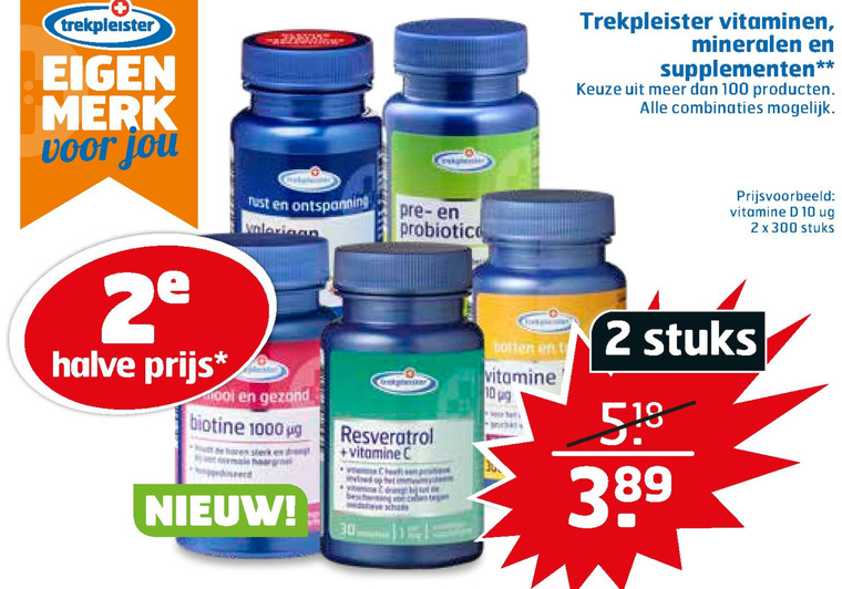 Trekpleister Huismerk   multivitaminen, vitamine folder aanbieding bij  Trekpleister - details