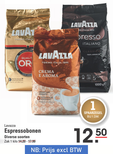 Lavazza   koffiebonen folder aanbieding bij  Sligro - details