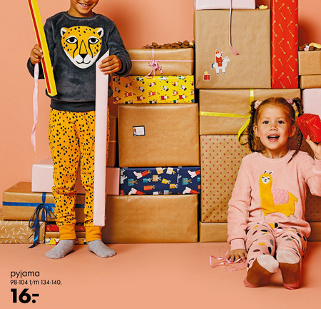 Hema huismerk   meisjes pyjama, jongenspyjama folder aanbieding bij  Hema - details