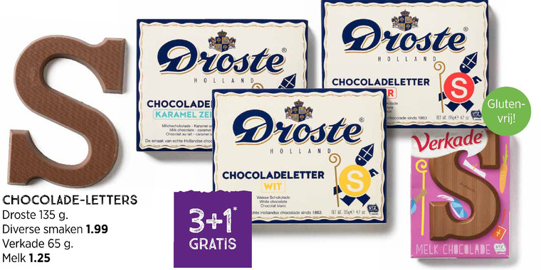 Verkade   chocoladeletter folder aanbieding bij  Xenos - details