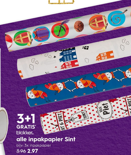 Blokker Huismerk   sinterklaaspapier folder aanbieding bij  Blokker - details