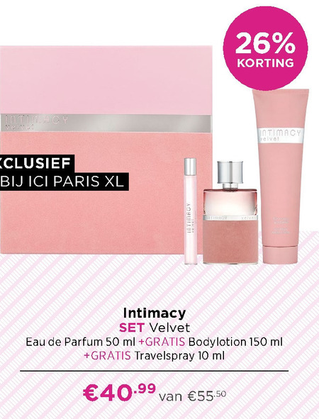 Bezienswaardigheden bekijken levend Geschatte parfum geschenkset folder aanbieding bij Ici Paris XL - details