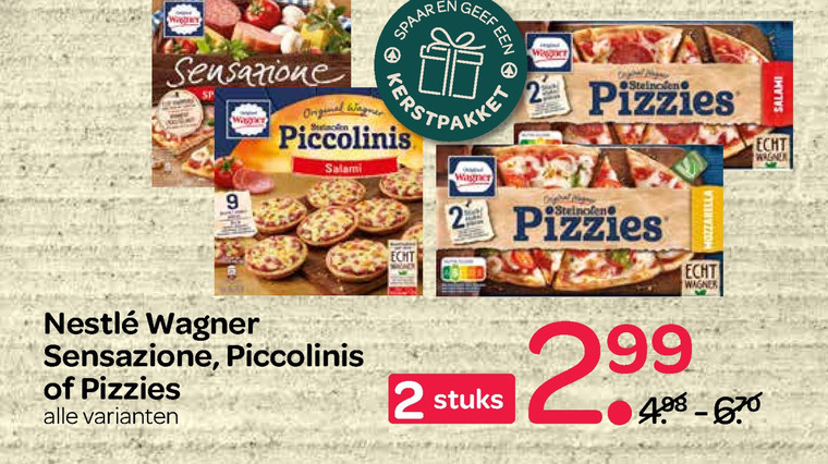 Wagner   diepvriespizza folder aanbieding bij  Spar - details