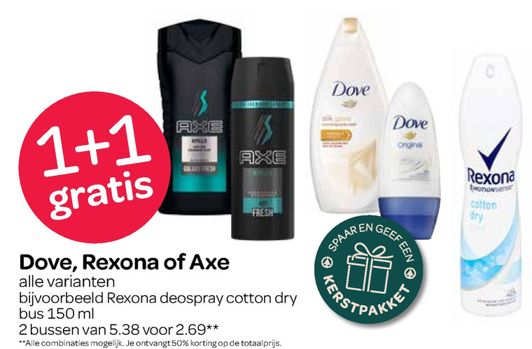 Rexona   deodorant, douchegel folder aanbieding bij  Spar - details