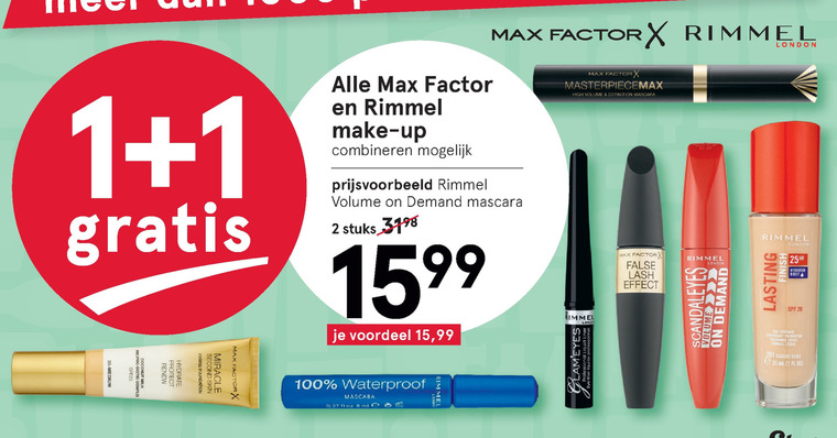 Rimmel   lipgloss, oogschaduw folder aanbieding bij  Etos - details