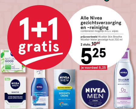 Nivea   gezichtsreiniging, dagcreme folder aanbieding bij  Etos - details