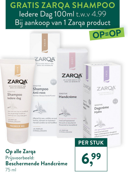 Zarqa   handcreme, shampoo folder aanbieding bij  Holland & Barrett - details